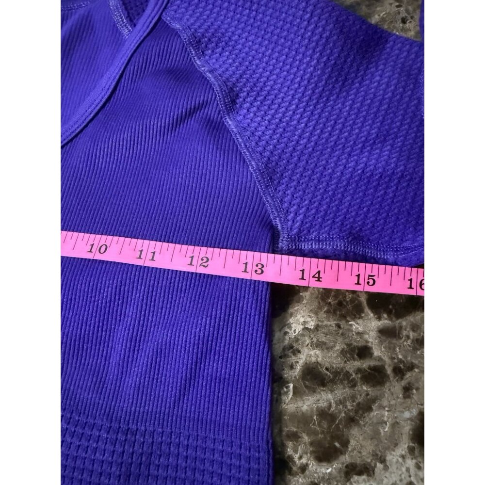 Free People Movement Women’s Purple Long Sleeve Waffle Henley Pullover Size M/L - Picture 7 of 11